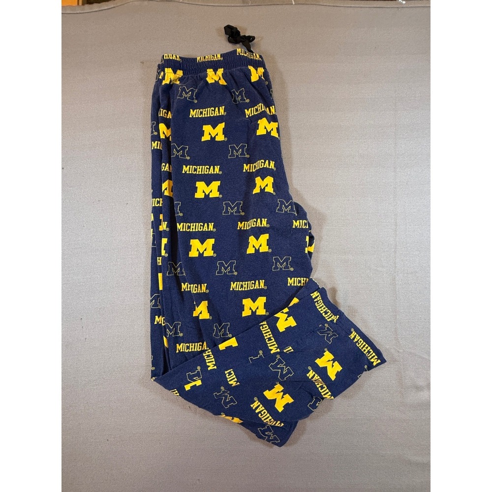 Michigan Wolverines Sideline Apparel Lounge Pants XL Navy Blue Cotton Sleep 1816